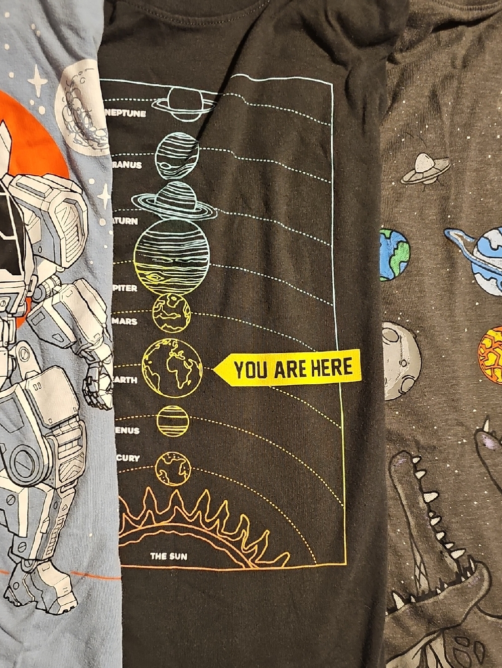 Lot Of 3 Space Themes Graphic Tees Boys Xxl- Multiple Brands.